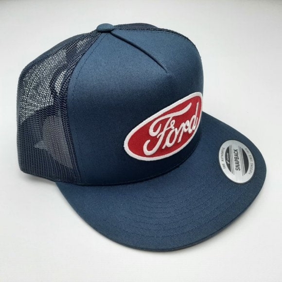 FORD Retro Vintage Style Patch Trucker Hat Cap Farmer Racing Tractors Mustang GT - Picture 4 of 5